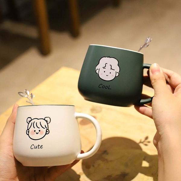 Imagem de 350ml Cute Portrait Coffee Mug, Creative Student Office Mug,