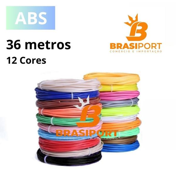 Imagem de 36 Metros 12 Cores de REFIL de Filamento Para Caneta 3D ABS Premium MG94