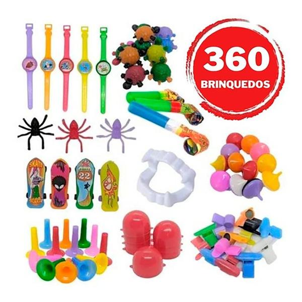 Imagem de 360 Mini Brinquedos Lembrancinha Sacolinha Infantil