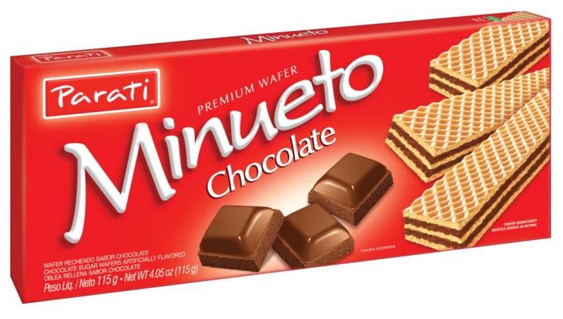 Imagem de 36un Biscoito Wafer Minueto Chocolate 73g - Parati (91021)