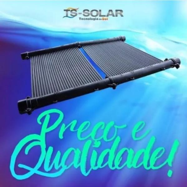 Imagem de 37 Placas Coletoras 2 mt - Aquecedor Solar Piscinas com 22m² / 31.000 Litros + Válvula