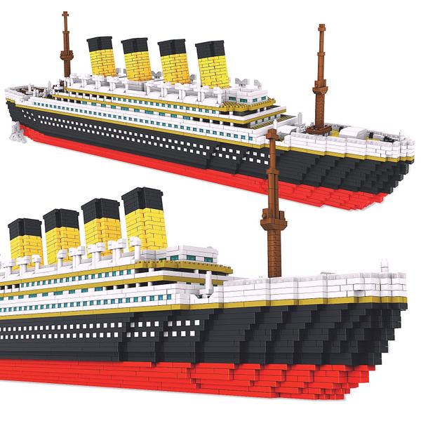 Imagem de 3800 + PCS Micro Blocks Titanic Model Building Set, Mini Building Bricks Titanic Toy Ship Block, 3D Puzzle Sets DIY Brinquedos Educacionais Presente para Adultos e Crianças Idade 8+