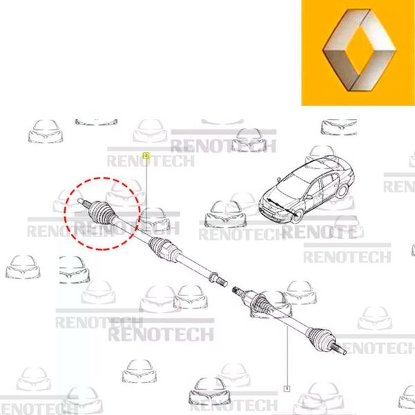 Imagem de 391017275r - ponteira homocinética - 2.0 16v f4r - captur / duster