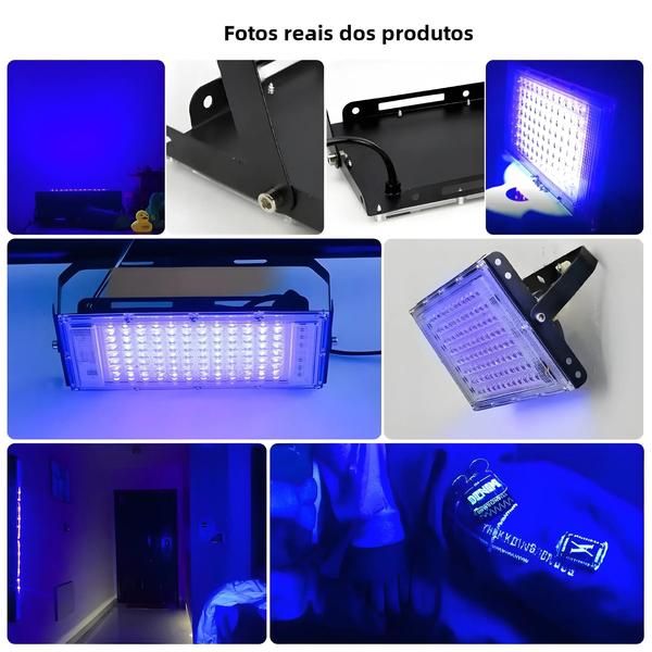 Imagem de 395nm UV LED Stage Blacklight 50W 220V Efeito Luz Lâmpada De Inundação Fluorescente Festa Neon Bar