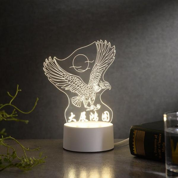 Imagem de 3D Cartoon Night Light, Led Bedside Lamp DIY Acrilic Gift