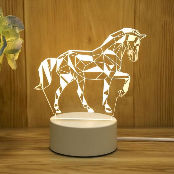 Imagem de 3D Cartoon Night Light, Led Bedside Lamp DIY Acrilic Gift