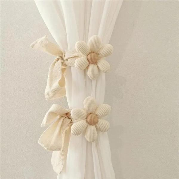 Imagem de 3D Flower Curtain Ties for Children's Room Decoration, Laços do carro, Corda, Decorativa, Corda