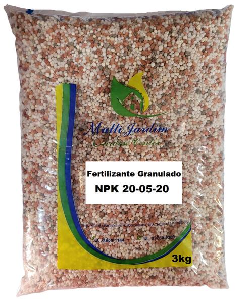 3kg NPK 20-05-20 Adubo Fertilizante Rosa do Deserto Coqueiro Gramados - Multi Jardim Imagem de 3kg NPK 20-05-20 Adubo Fertilizante Rosa do Deserto Coqueiro Gramados