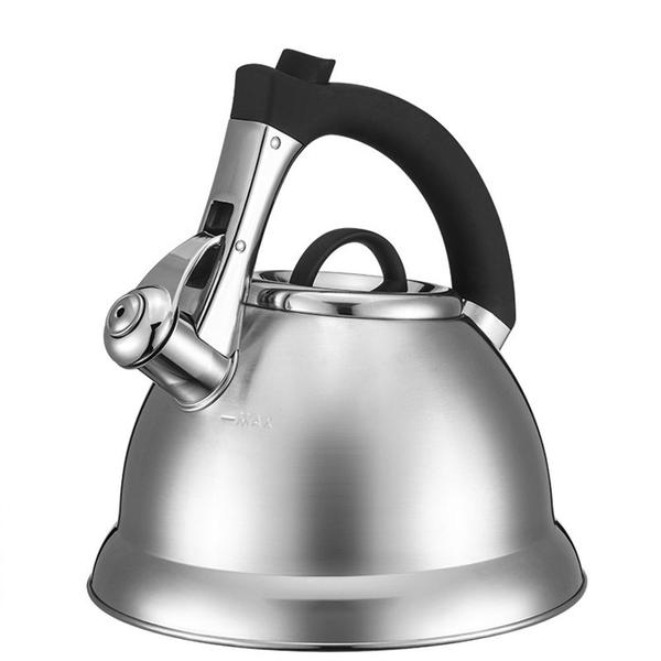 3L chaleira de aço inoxidável, quando aquecida uniformemente, o som é - Wokex Imagem de 3L chaleira de aço inoxidável, quando aquecida uniformemente, o som é