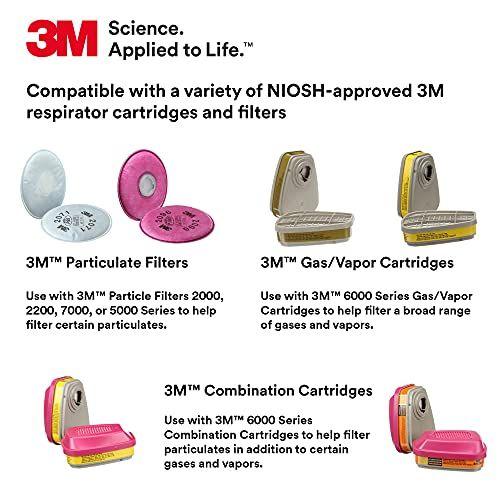 Imagem de 3M Conforto Robusto Trava Rápida Meia Facepiece Respirador reutilizável 6503QL, gases, vapores, poeira, grande