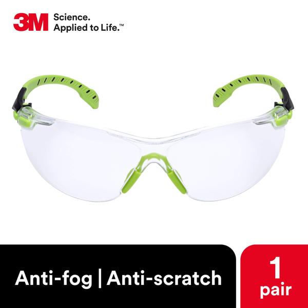 3M - Óculos de segurança S1201SGAF, Série Solus 1000, ANSI Z87, Anti-Neblina Scotchgard, Lente Clara, Moldura Verde/Preto Quadro Verde/Preto, Lente Clara Imagem de 3M - Óculos de segurança S1201SGAF, Série Solus 1000, ANSI Z87, Anti-Neblina Scotchgard, Lente Clara, Moldura Verde/Preto Quadro Verde/Preto, Lente Clara