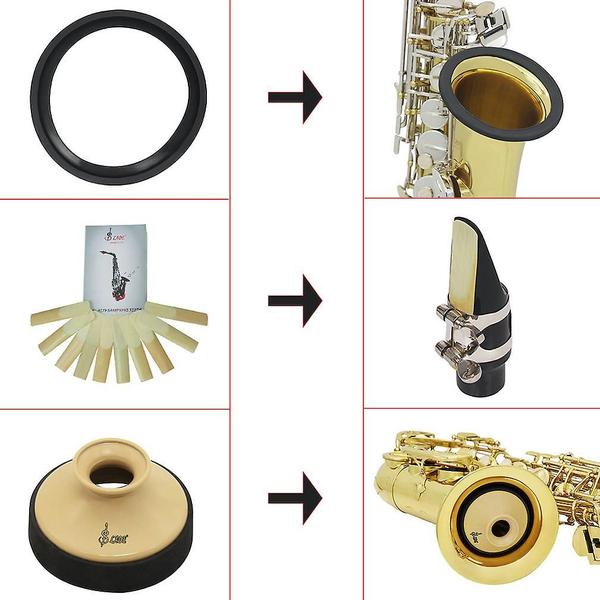 Imagem de 3pcs Midrange Saxophone Silencer Silencer Ring Reed Mute For Beginners