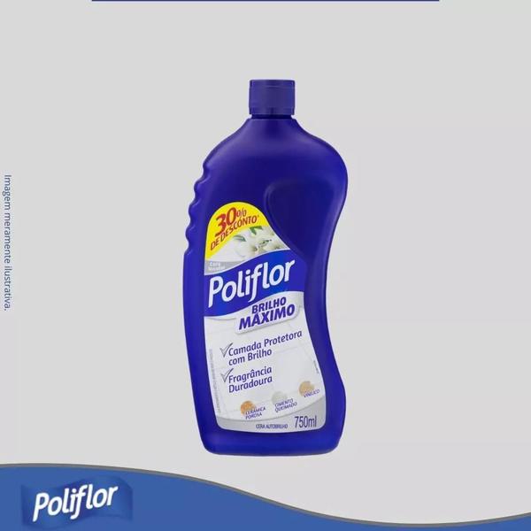 Imagem de 3Un Cera Líquida Poliflor 750ml Brilho Máx Mais Barato