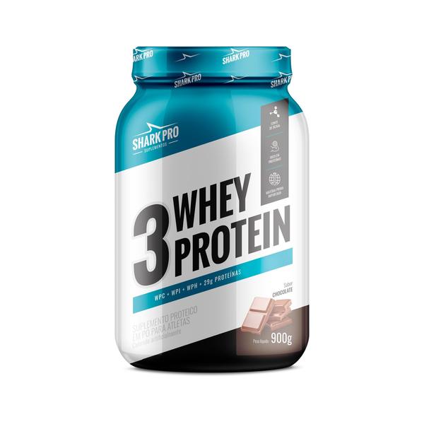 Imagem de 3W Whey Protein Sabor Chocolate Pote de 900g-Shark Pro