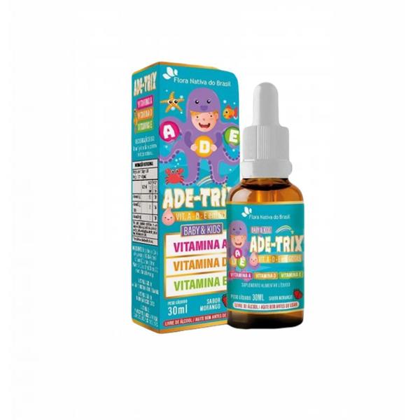 Imagem de 3x Ade- Trix Kids - Vitaminas A- D- E- 30ml- Sabor Morango