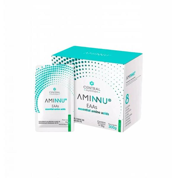 Imagem de 3x Aminnu Eaas 10g- 30 Sachês- Central Nutrition- Limão