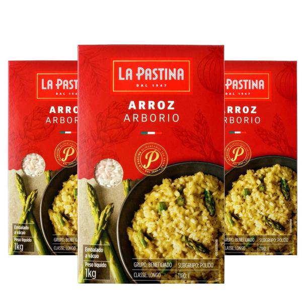 Imagem de 3x Arroz Arborio Italiano LA PASTINA 1 Kg