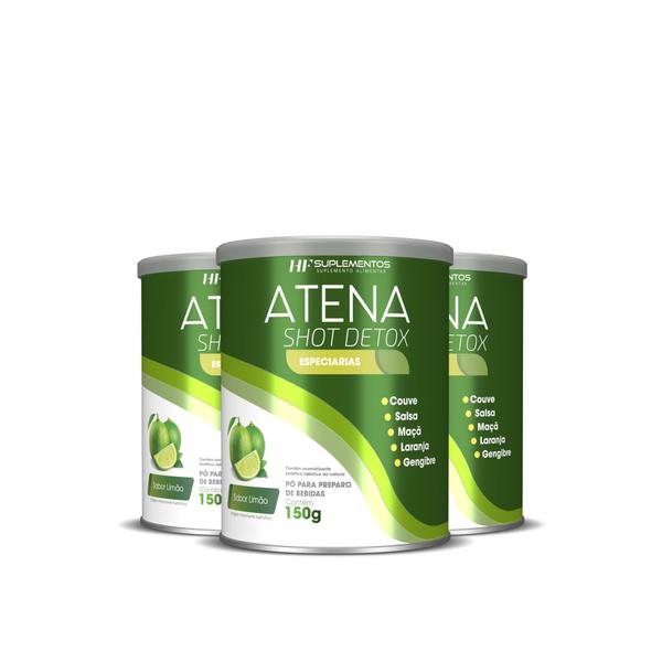 Imagem de 3X Atena Shot Detox Sabor Limão Hf Suplementos