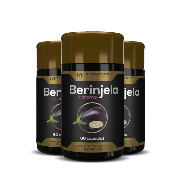 Imagem de 3x berinjela + cromo premium 60caps hf suplementos