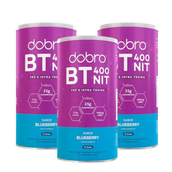 Imagem de 3x Bt Nitrato Dobro Sabor Blueberry 450g