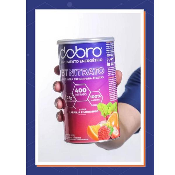 Imagem de 3x Bt Nitrato Dobro Sabor Laranja Com Morango 450g