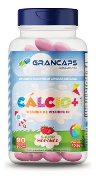 Imagem de 3x Cálcio + K2 + D3 Kids-90 Caps Mastigáveis 600mg- Morango