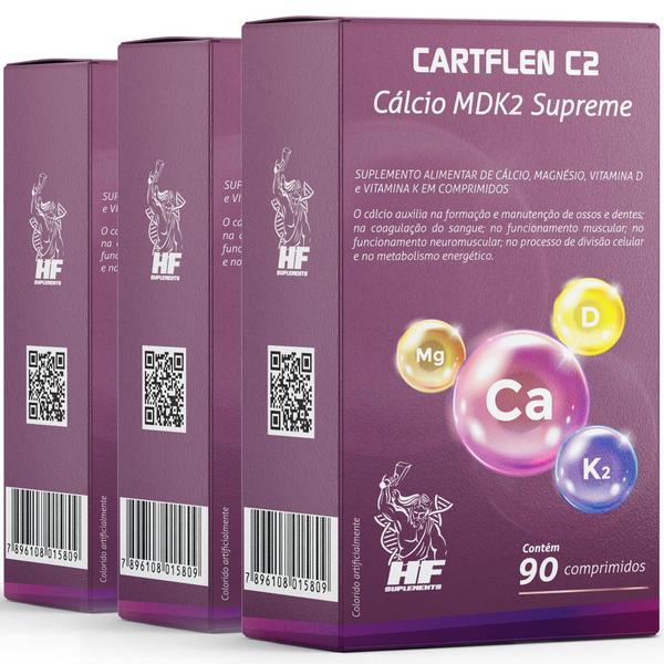 Imagem de 3X Cartflen C2 Calcio Mdk2 Supreme 90 Comps Hf Suplementos