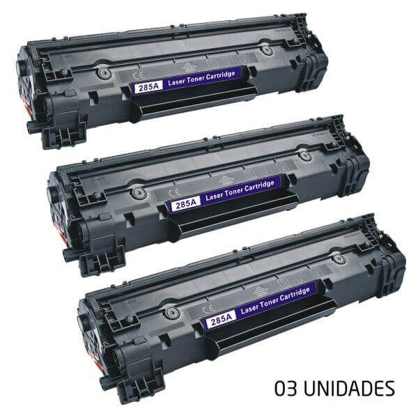 Imagem de 3x Cartucho Toner Impressora P1102 1102 P1102w 1102w 285a 85