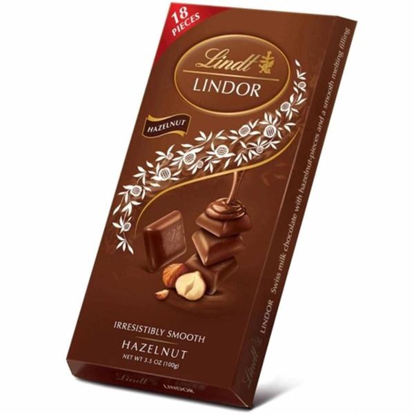 Imagem de 3X Chocolate Lindor Singles Avelã Lindt 100G