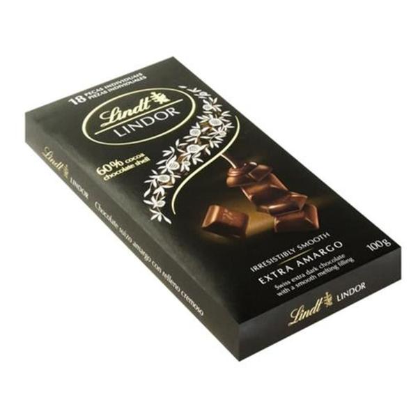 Imagem de 3X Chocolate Lindor Singles Dark 60% Lindt 100G