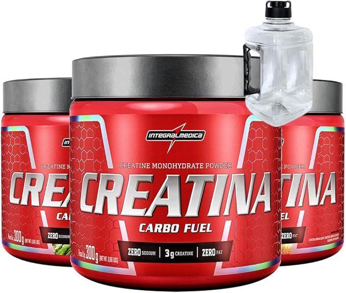 Imagem de 3x Creatina Carbo Fuel - 300g -  Integralmédica + Galão 1,5 Litros