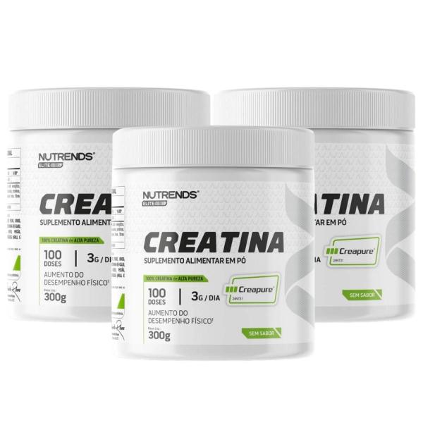 Imagem de 3x Creatina Creapure Elite Series Nutrends 300g