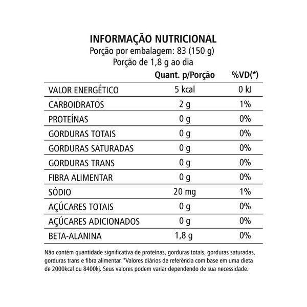 Imagem de 3X de 150g de Beta Alanina Ultra concentrada Suplemento alimentar FIRE Natunéctar nutrition