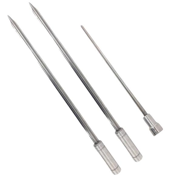 Imagem de 3x Espetos Espada/Coração De Inox Lâmina 50cm Para Churrasco