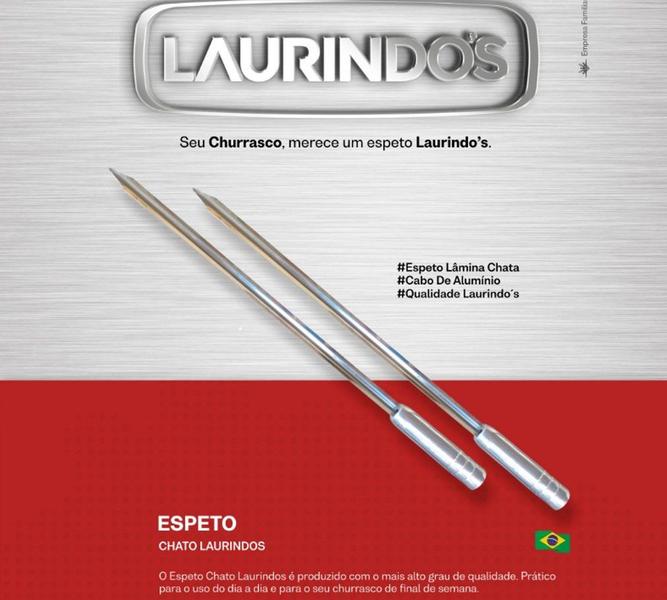 Imagem de 3x Espetos Para Churrasco Inox Espada e Duplo Lâmina 60cm