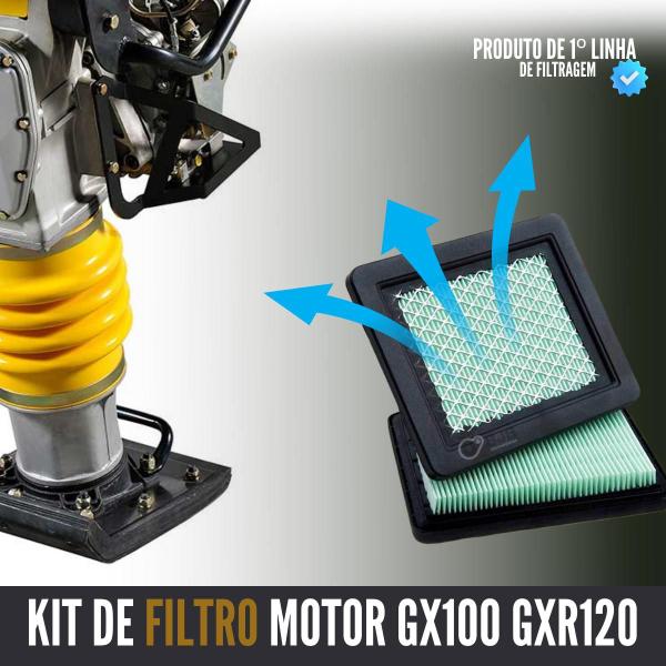 Imagem de 3X Filtro De Ar Motor   Honda Gx100 Ou Gxr120