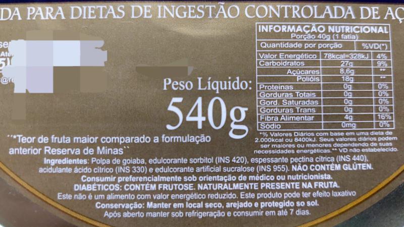 Imagem de 3x Goiabada Zero Adição de Açúcares - Reserva De Minas-540g