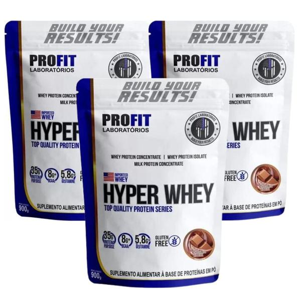 Imagem de 3x Hyper Whey Protein Isolado Profit 900g