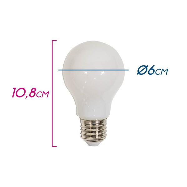 3x Lâmpada Led Bulbo A60 6w Milk Soquete E27 Bivolt St1730 - Starlux Imagem de 3x Lâmpada Led Bulbo A60 6w Milk Soquete E27 Bivolt St1730