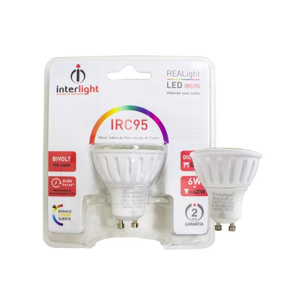 Imagem de 3x Lampada Led Dicroica Gu10 6w 2700k 381lm Biv Irc95 St807