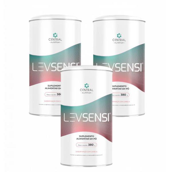 Imagem de 3x LEVSENSI - Central Nutrition- 380g- Sabor Maçã com Canela