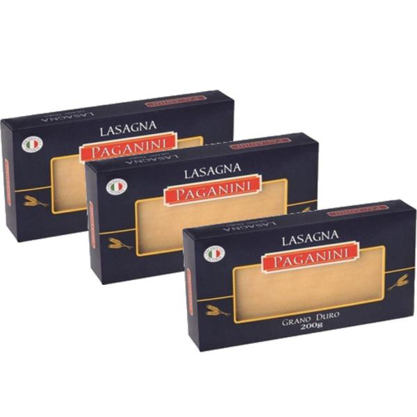 3X Massa Para Lasanha Grano Duro Paganini 200G Premium Imagem de 3X Massa Para Lasanha Grano Duro Paganini 200G Premium