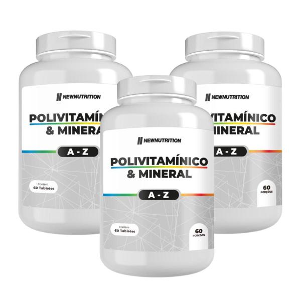 Imagem de 3x Multivitamínico De A-Z 60 Tabletes New Nutrition