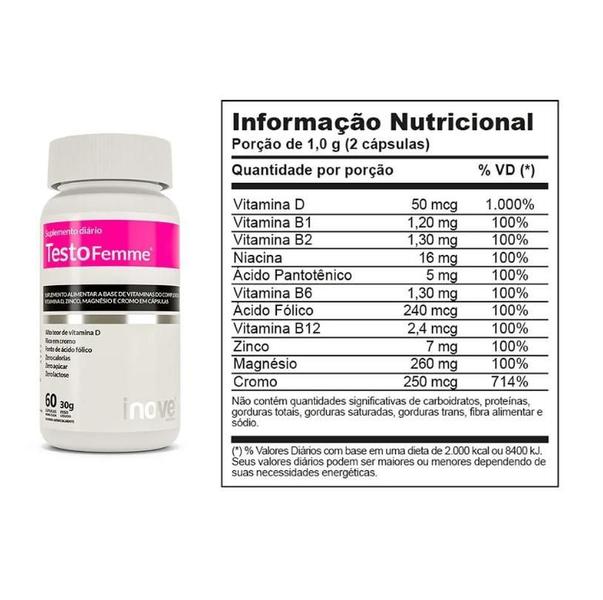 Imagem de 3X ofemme Inove Nutrition 60 Caps