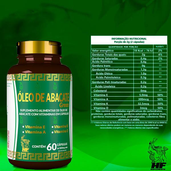 Imagem de 3x OLEO DE ABACATE COM VITAMINAS 1000MG 60 CAPS HF SUPLEMENTS