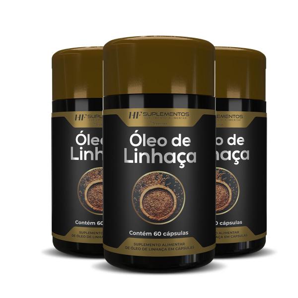 Imagem de 3x oleo de linhaça 60caps premium hf suplementos