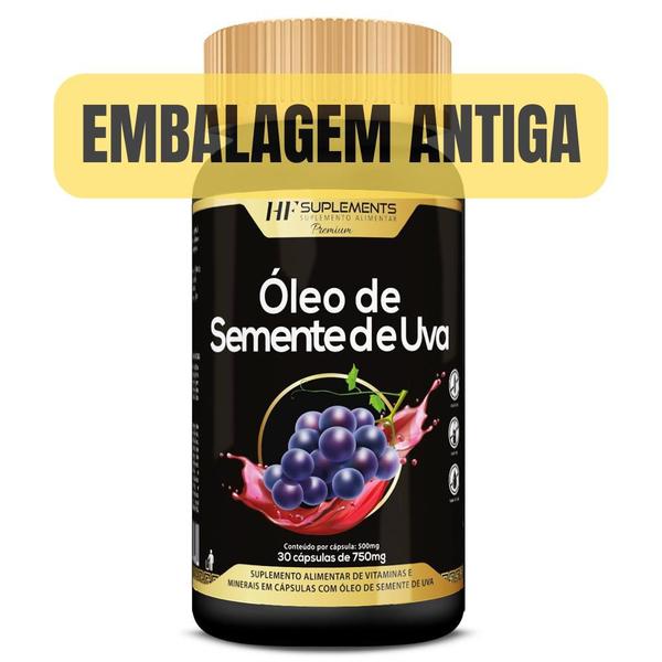 3x óleo de semente de uva 60caps premium hf suplementos - HF SUPLEMENTS Imagem de 3x óleo de semente de uva 60caps premium hf suplementos
