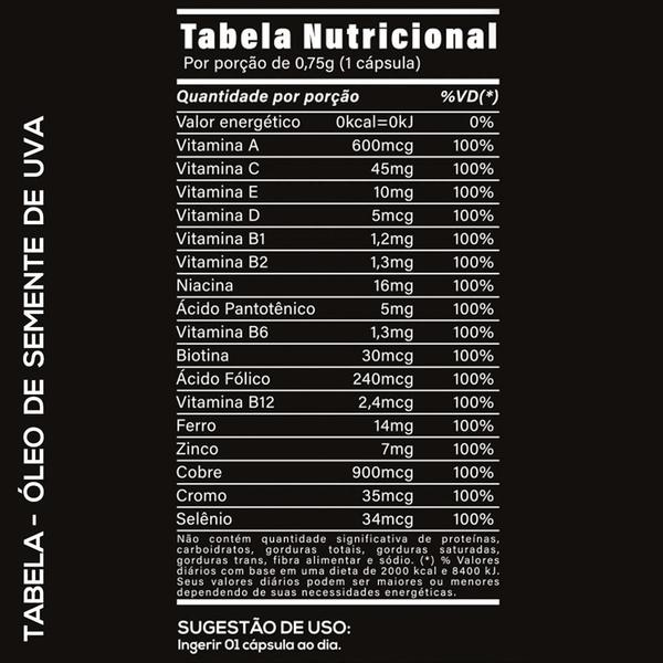 3x óleo de semente de uva 60caps premium hf suplementos - HF SUPLEMENTS Imagem de 3x óleo de semente de uva 60caps premium hf suplementos