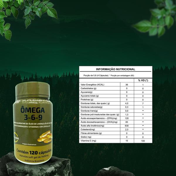 3X Omega 3 6 9 Borragem E Linhaca Hf Suplementos 120Caps - HF Suplements Imagem de 3X Omega 3 6 9 Borragem E Linhaca Hf Suplementos 120Caps