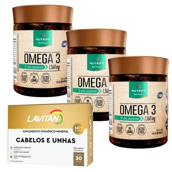 Imagem de 3x Ômega 3 - 60 Cápsulas - Nutrify - IFOS